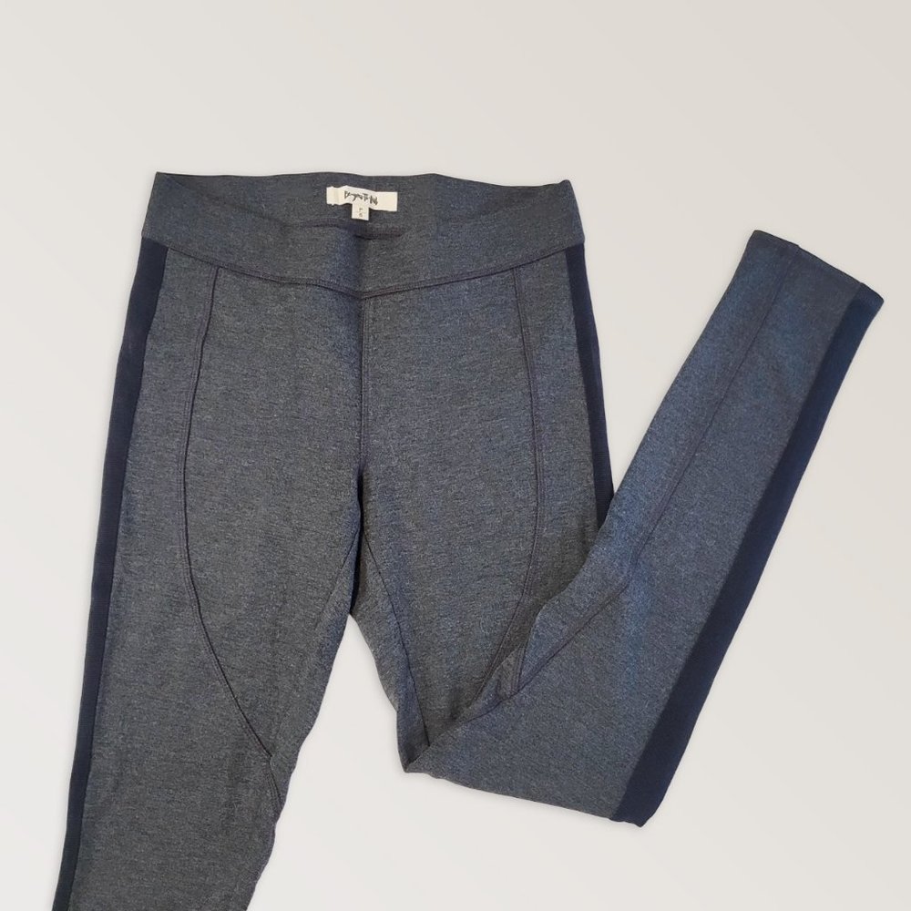 Gray Thick Athletic Leggings, Casual Sporty Streetwear Leggings, Size S